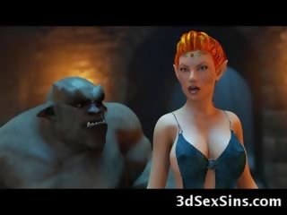 3D Evil Ogres Fuck Elf Princess!