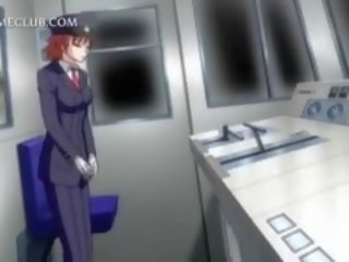 Anime Train Conductor Masturbating Gets Cunt Fucked Hard