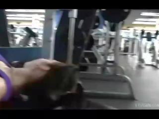 Aiden admirable brunette divinity public flashing tits and ass at the gym