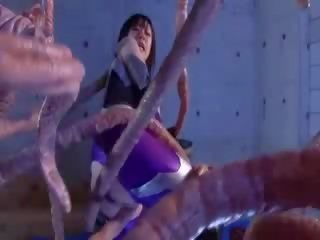 Huge tentacle and big Titty asian adult movie lady