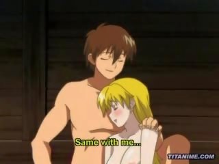 Magicl hentai anime dude spanks a blonde Ms deep
