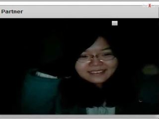 Kinesiska flickvän tremendous webkamera vid
