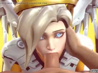 Hebat mercy daripada overwatch mendapat kepada menghisap pada besar prick baik