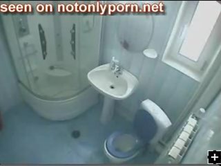 2787 - attractive Brunette Teen Peeing On Hidden Toile