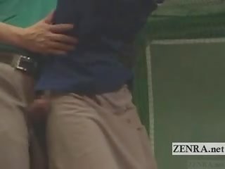 Subtitled japonské golf hojdačka erekcia demonstration