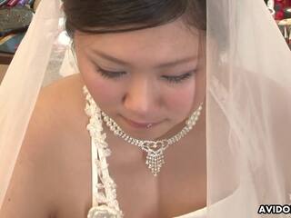 Erotic young female In A Wedding Dress