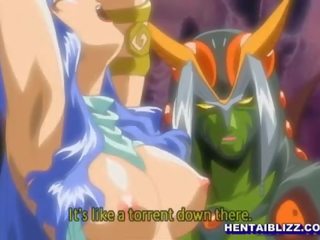 Hentai trẻ phụ nữ được tuyệt vời cưỡi qua butterfly con quái vật phim hoạt hình