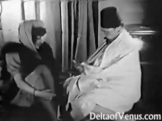 Antigo porcas vídeo 1920s - a depilar, com o punho, a foder