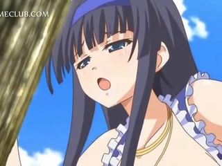 Õues hardcore kuradi stseen koos anime teismeline porno