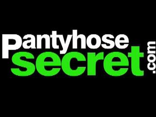 Pantyhose Secret: Pantyhose blonde wants some ass plugging