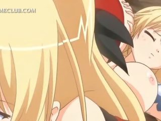 3d anime sixtynine with blonde terrific lesbian teens