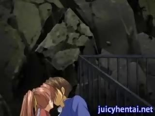 Anime brunette gets penetrated