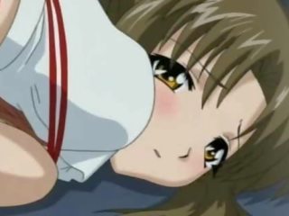 Piesaistīti augšup anime mīļumiņš izpaužas viņai pakaļa toyed