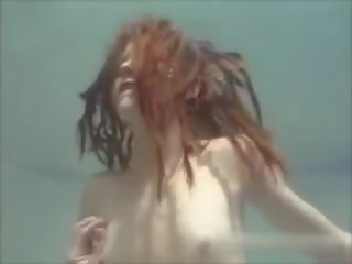 Dreadlocks זיונים מתחת למים, חופשי מתחת למים שפופרת מבוגר וידאו אטב