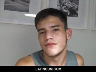 Straight Amateur Young Latino boy Paid Cash For Gay Orgy