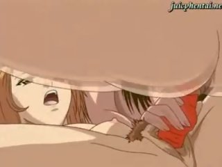 Vackra animen läraren provsmakning penisen