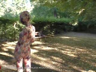 Samira in Zentai Masturbating in the Park: Free HD xxx video 41