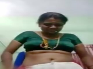 Tamil aunty removes saree and films big boobs